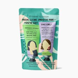 Empire Australia Hair Duo: Peppermint Scalp Scrub + Lavender Mask 2x 200ml New